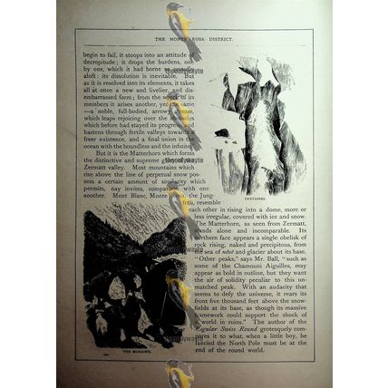 Crevasses & Moraine, Switzerland, Book Illustration (Print), c1890