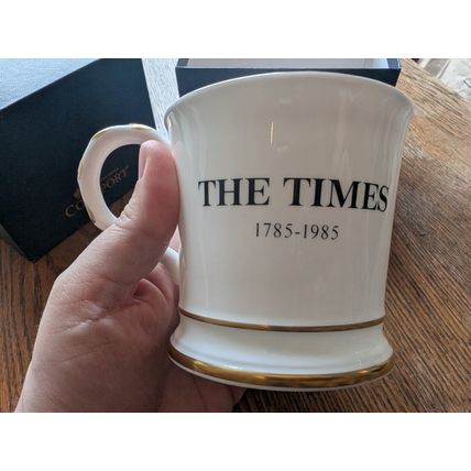 THE TIMES 200 staff only 1985 Coalport Commemorative Mug fine bone china BOXED