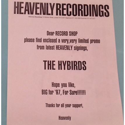 Hybirds - 1997 The only ones (Part two) 3 track 10" promo vinyl single HVN6310