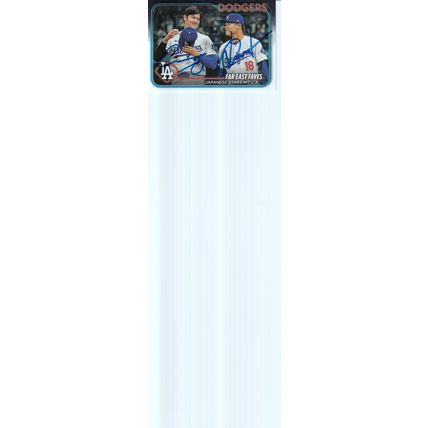 SHOHEI OHTANI & YOSHINOBU 2024 AUTOGRAPHED LOD ANGELES DODGERS WORLD CHAMPIONS
