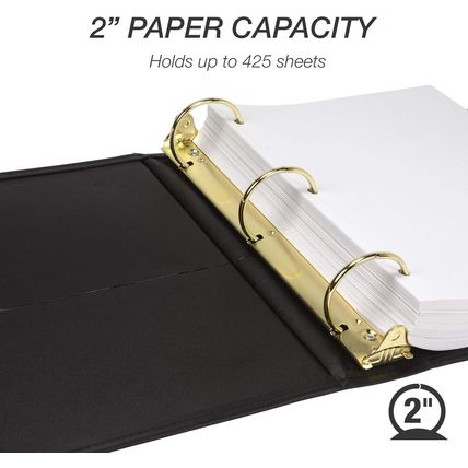 Samsill 15160 Classic Collection Executive Presentation 3 Ring Binder, 2 Inch Br
