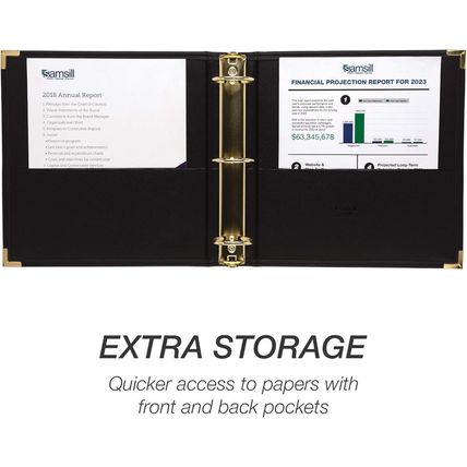 Samsill 15160 Classic Collection Executive Presentation 3 Ring Binder, 2 Inch Br