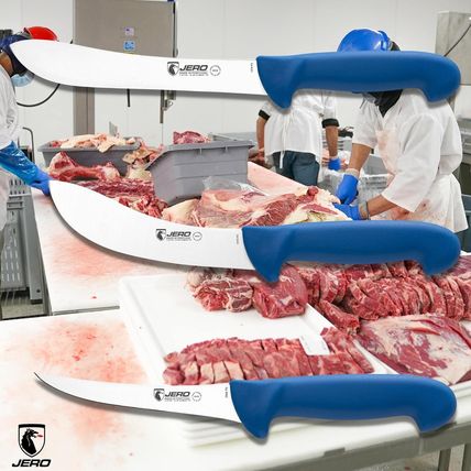 Jero 3 Piece Pro Butcher Meat Processing Set - Butcher, Skinning, Boning Knife
