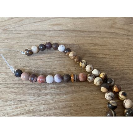 Strand 6mm Australian agate beads, Stunning browns & creams. Autumnal, neutrals