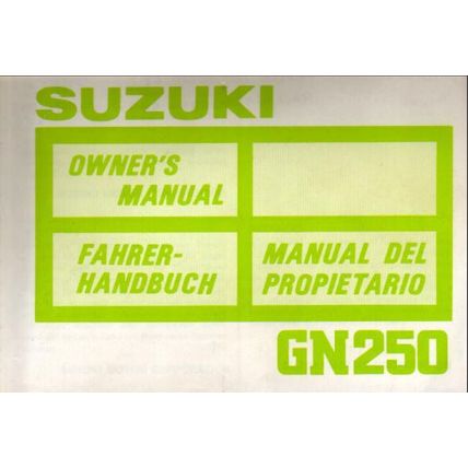 SUZUKI GN250 MANUAL DEL PROPIETARIO MOTOCICLETA 64 PAGINA ESPANOL