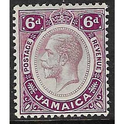 JAMAICA 1912-20 GV MULTI CROWN CA 6d VALUE MINT SG64a