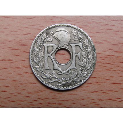 France Republic 1938 25 Centimes Coin