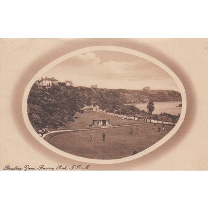 EC982 RAMSEY PARL. BOWLING GREEN . PRINTED POSTCARD