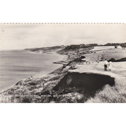 ED 159 MINSTER, ISLE OF SHEPPEY - CLIFFS AND DOWNS. RP POSTCARD