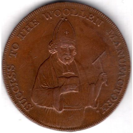 Great Britain. Exeter Halfpenny 1792 cleaned. dy20918