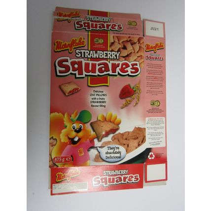Mornflakes 2006 Cereal Box Strawberry Squares Packet Maze Game