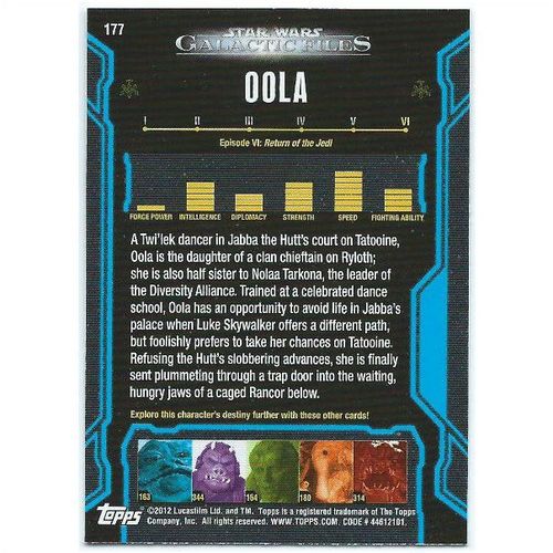 2012 Star Wars Galactic Files - #177 - Oola