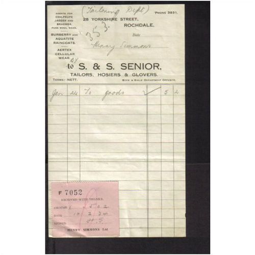 S & S SENIOR LTD, YORKSHIRE ST, ROCHDALE, 10-2-34