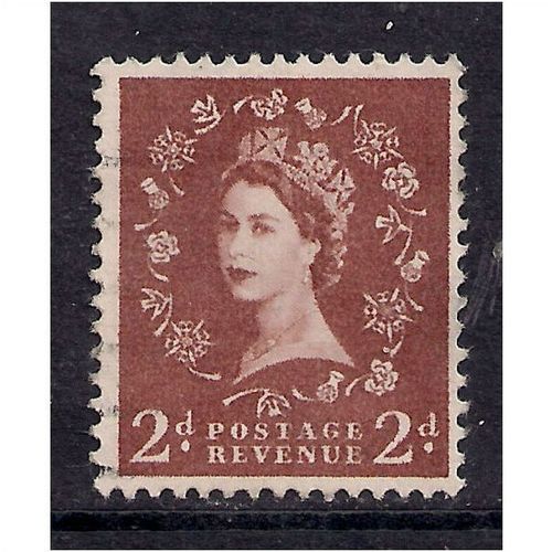 GB 1958 QE2 2d Brown Wilding wmk 179 SG 573.(M545 )