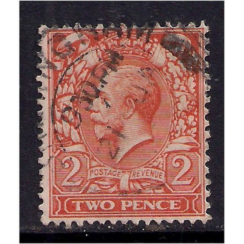 GB 1912 -24 KGV 2d Orange Die 1 Wmk 100 SG 368.(T946 )