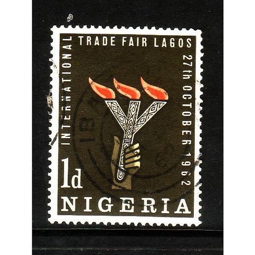 NIGERIA 1962 SG 122 1d FAIR EMBLEM FINE USED#3