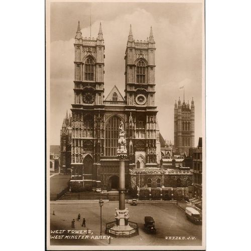 London - West Towers, Westminster Abbey - J Valentine & Sons Ltd. - 209360 JV