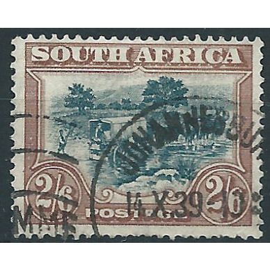 South Africa 1932 SG49 2/6d Green & Brown Fine Used.. ..