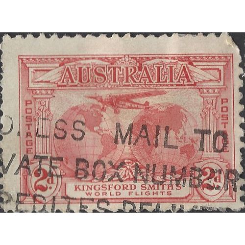 AUSTRALIA, AIR, Sir Charles Kingford-Smith, red 1931, 2d