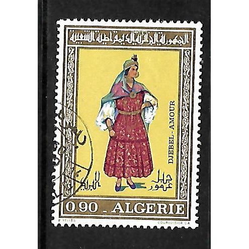ALGERIA 1971 REGIONAL COSTUMES ( 1st ) 90c DJEBEL - AMOUR COSTUME SG 587 FU