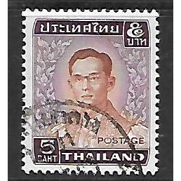 THAILAND 1972 5b BROWN & VIOLET KING BHUMIBOL SG 708 FINE USED#