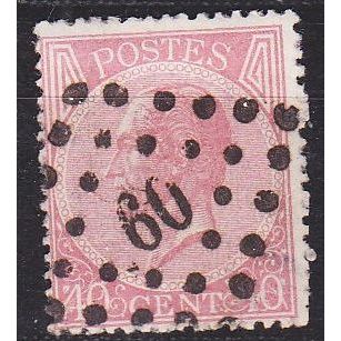 BELGIEN BELGIUM [1865] MiNr 0017 D ( O/used )