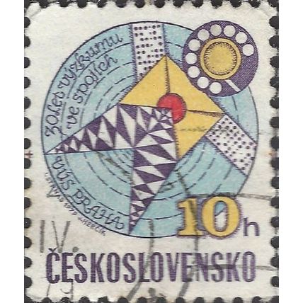 CZECHOSLOVAKIA, Telecommunications research, blue 1979, 10h, #2