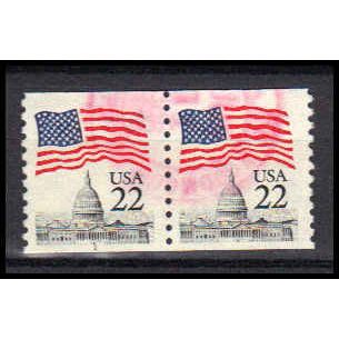 Used 2115a 22c U.S. Flag Very Fine CNP Left 1 PA0601
