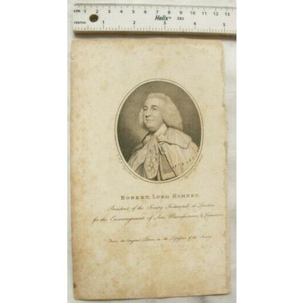 Vintage engraving - Robert, Lord Romney