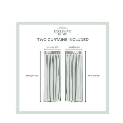 EXCLUSIVE HOME Biscayne Sand Grommet Top Indoor/Outdoor 54" W x 108" L Curtain