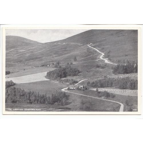The Tomintoul - Grantown Road Moray J B White Postcard 7716
