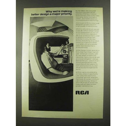1972 RCA Electronics Ad - Design a Major Priority