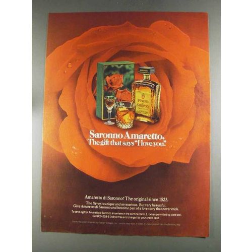 1980 Amaretto di Saronno Ad - Says I Love You