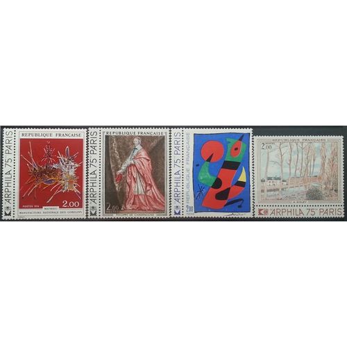 FRANCE: 1974 "Arphillia 1975" Stamp Exhib. French Art set SG2033/36 MNH