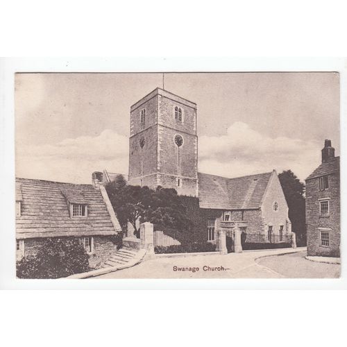 Swanage Church 1917 Postcard Dorset 217