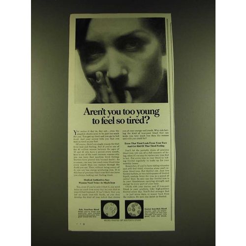 1966 Geritol Medicine Ad - Aren't you too young to feel so tired?