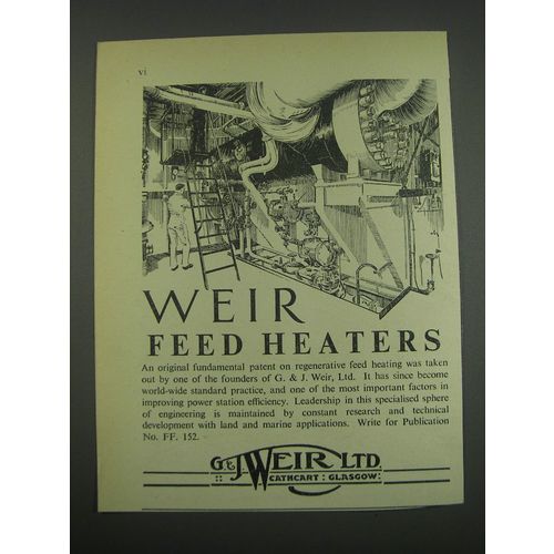 1957 Weir Feed Heaters Ad - Weir Feed Heaters