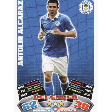 Match Attax 2011/2012 328 Antolin Alcaraz Wigan Athletic