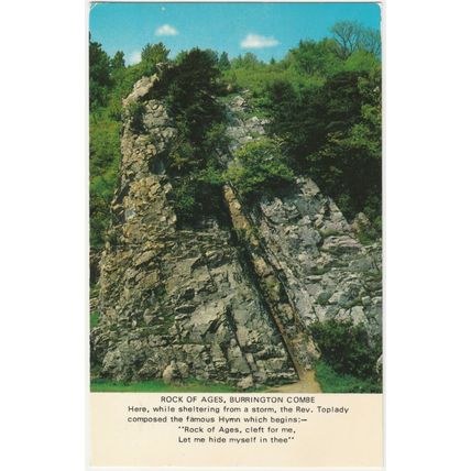 Postcard Rock of Ages, Burrington Combe, Somerset