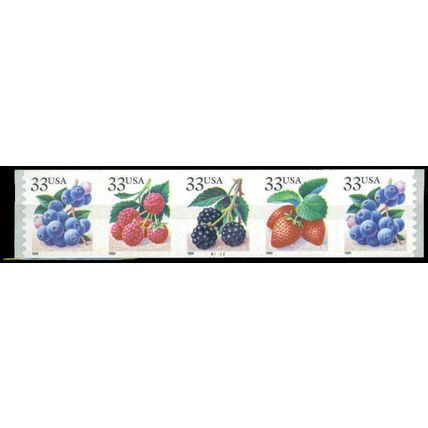 3302-3305 33c Fruit Berries Very Fine MNH PNC B2222/5 P0911