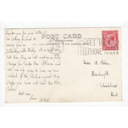 Druries Harrow School Postcard 1933 Middlesex