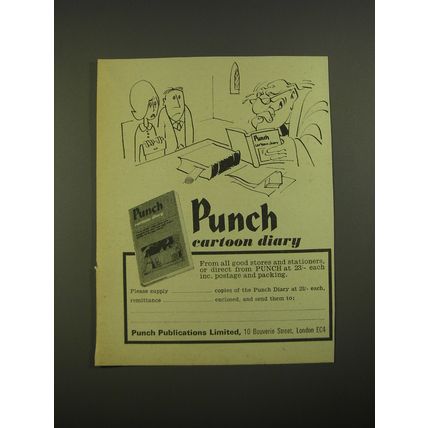 1967 Punch Cartoon Diary Ad - Punch Cartoon Diary from all good stores