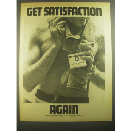 1967 Senior Service Cigarettes Advertisement - Get Satisfaction Again