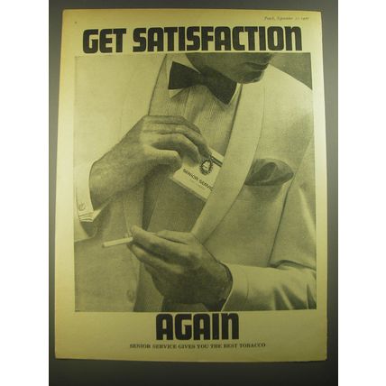 1967 Senior Service Cigarettes Advertisement