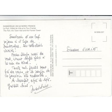Dunkerque Le Port France Postcard used VGC