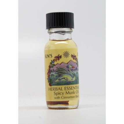 Spicy Musk, Sun's Eye Herbal Blend Oil, 1/2 Ounce Bottle