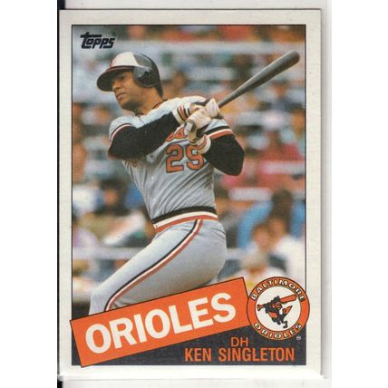1985 Topps Baseball card 755 Ken Singleton