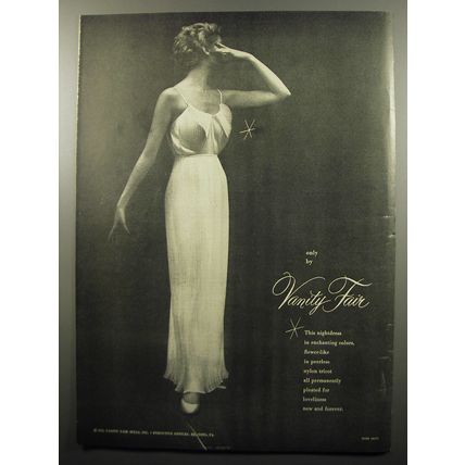 1950 Vanity Fair Nightdress Advertisement - photo by Mark Shaw