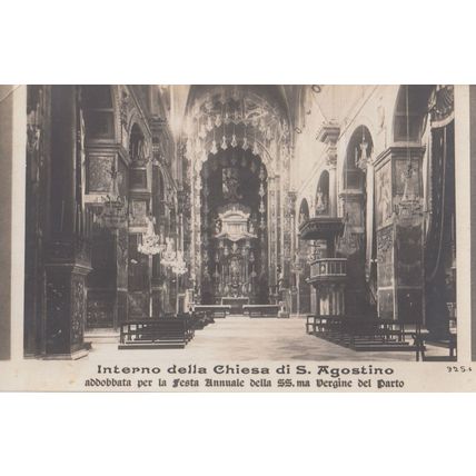 Interno Della Chiesa Di S Agostino Ma Vergine Del Parto Postcard