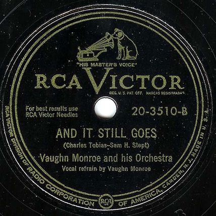 Victor 78 #20-3510 - Vaughn Monroe Orchestra - "And It Still Goes" & "Someday"